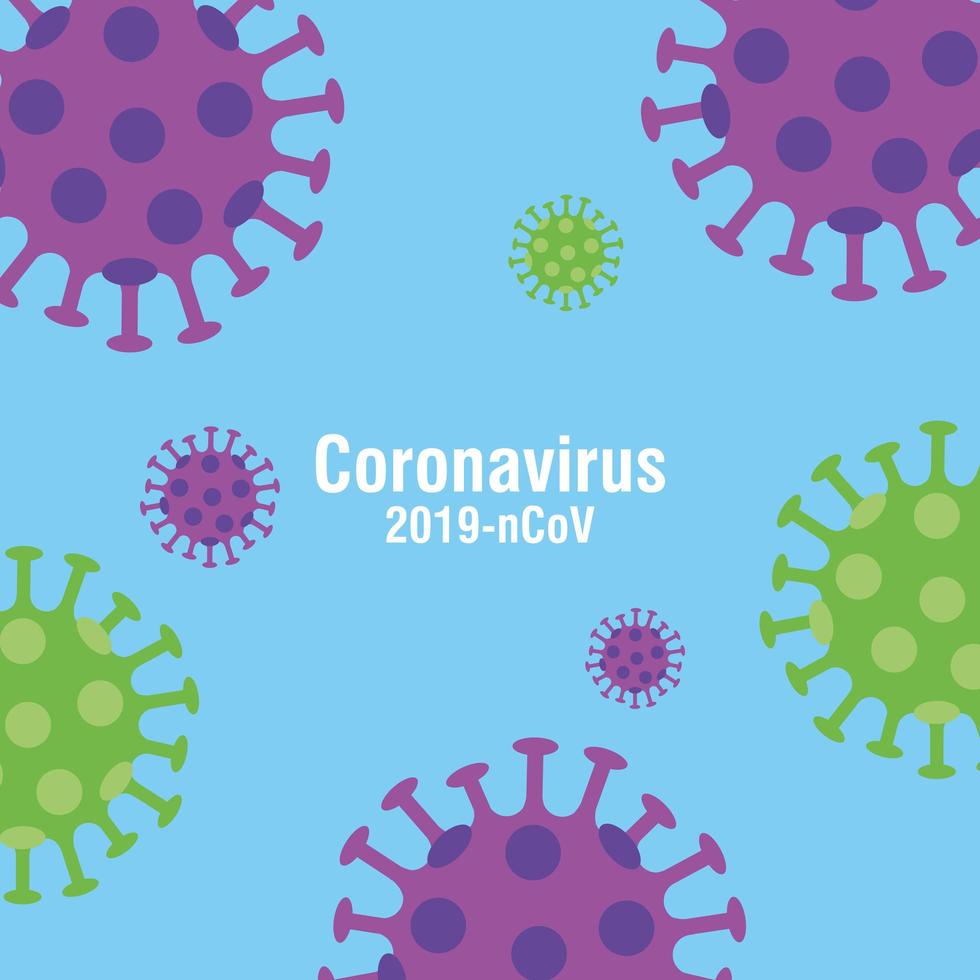 background of particles 2019 ncov coronavirus vector