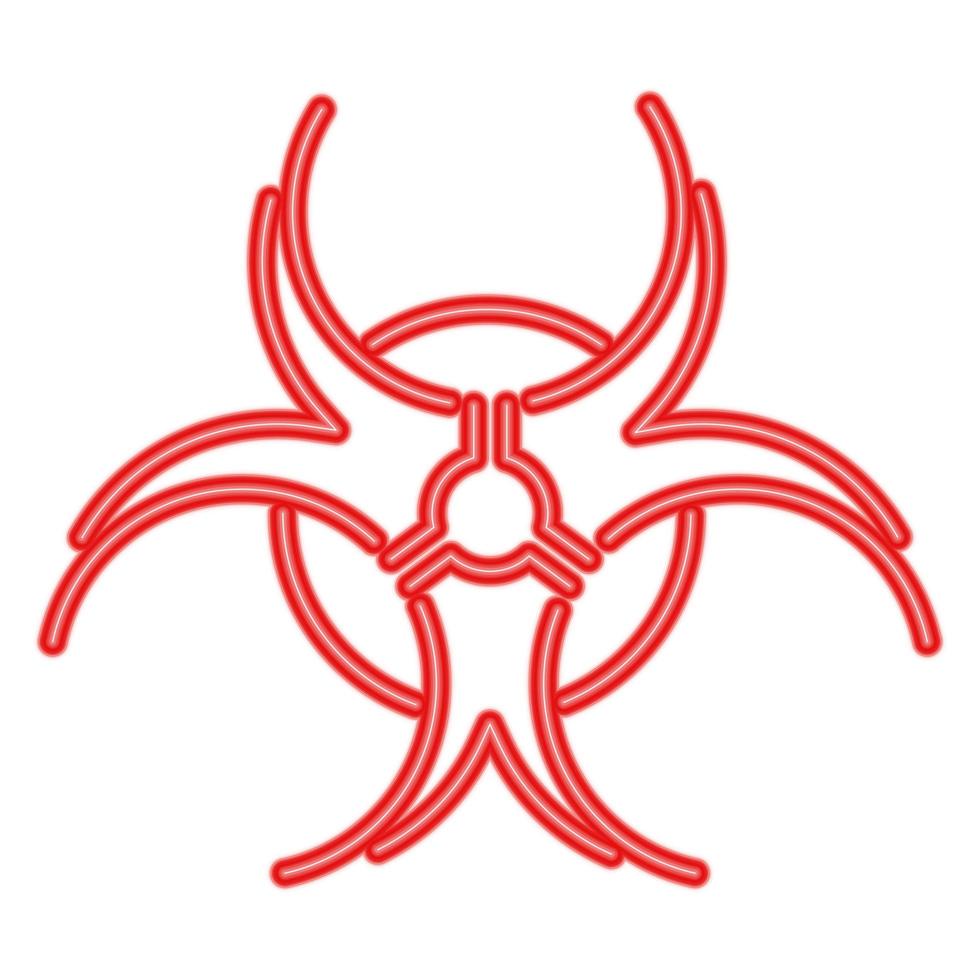 icon biological hazard or biohazard symbol, line style vector