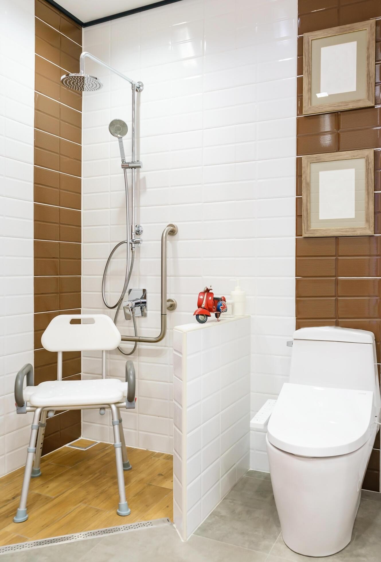 Chair in shower 1884373 Stock Photo at Vecteezy