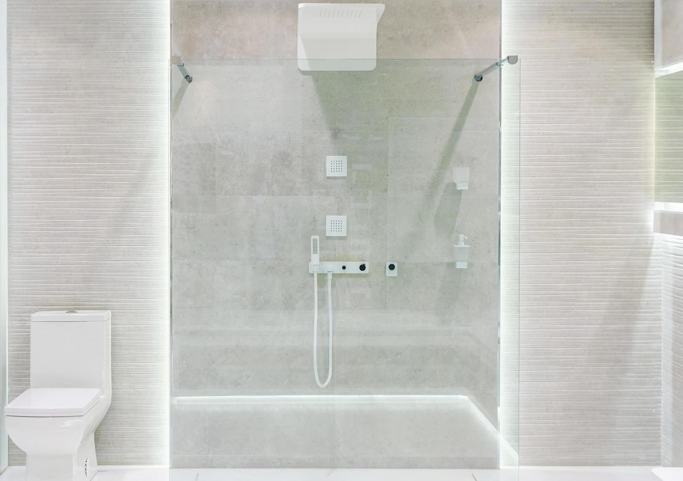Modern glass shower photo