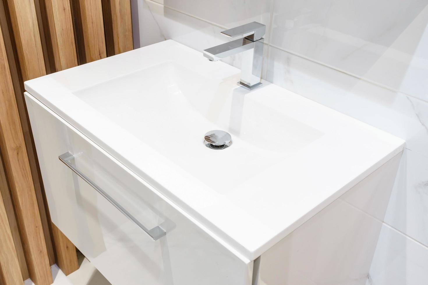 Bright white sink photo