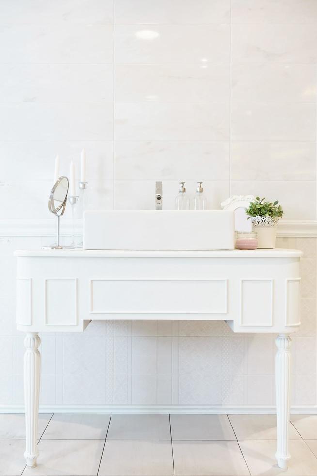White sink vanity photo
