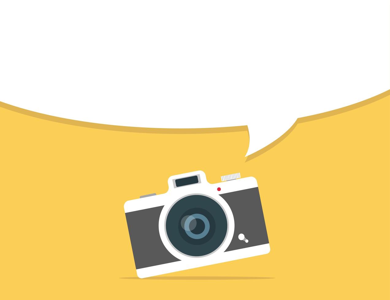 retro vintage camera with copy space background vector