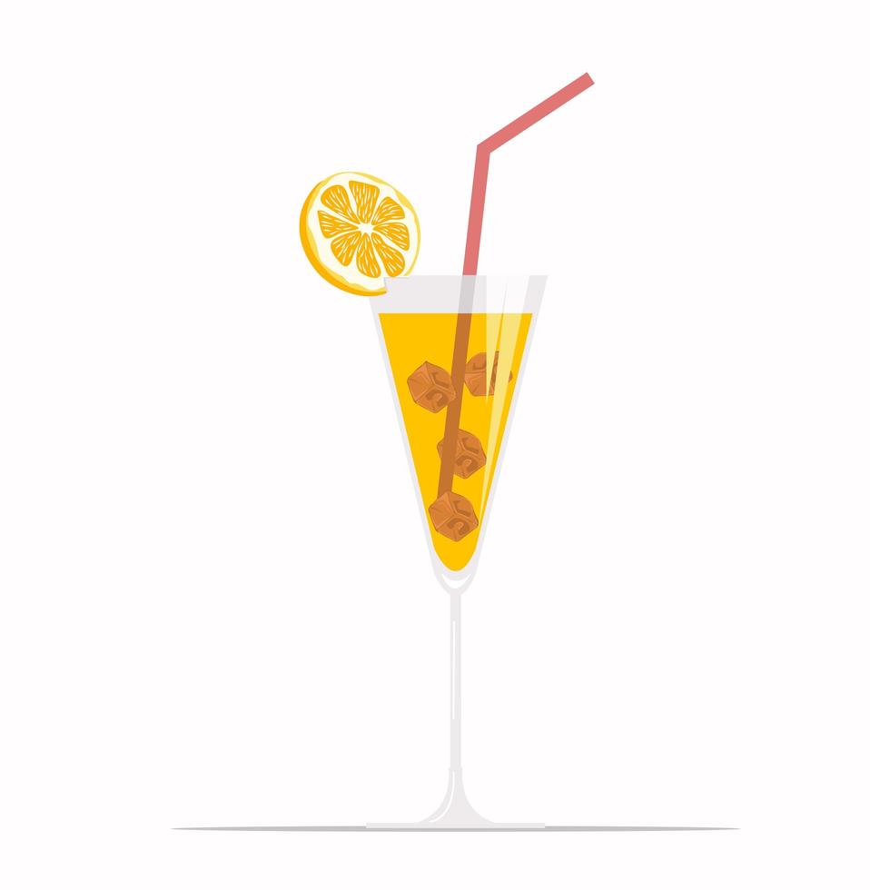 orange juice drink vector