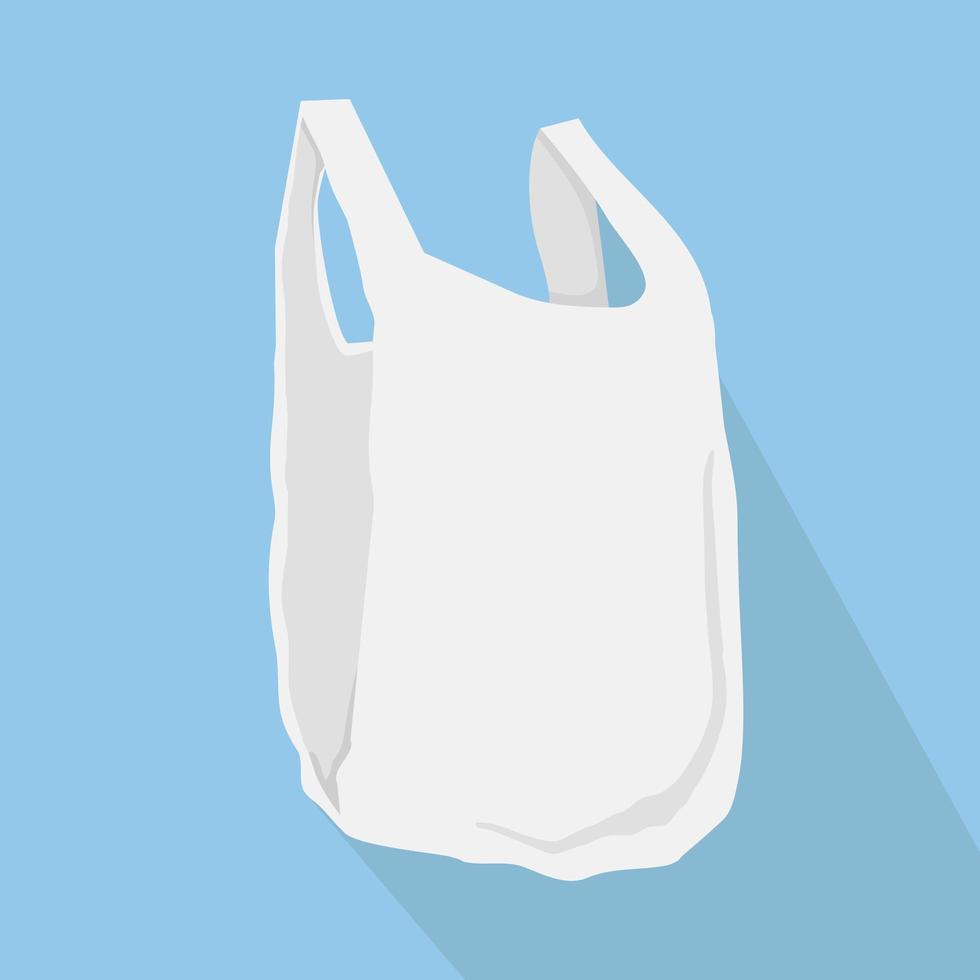 plastic bag with long shadow vector