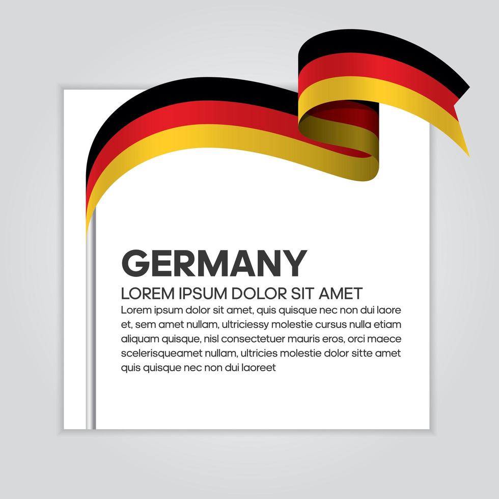 Germany abstract wave flag ribbon vector