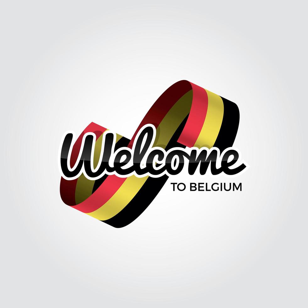 Welcome to Belgium vector