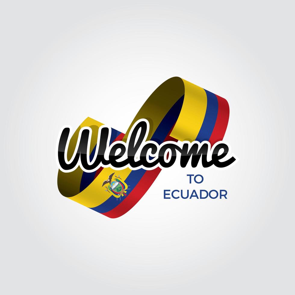 bienvenido a ecuador vector