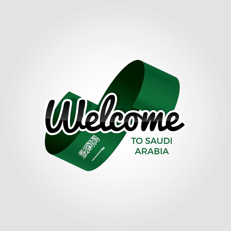 bienvenido a arabia saudita vector