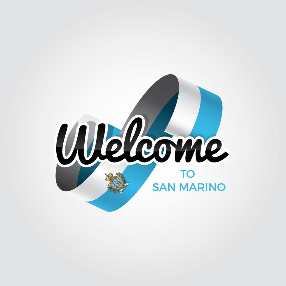 Welcome to San Marino vector