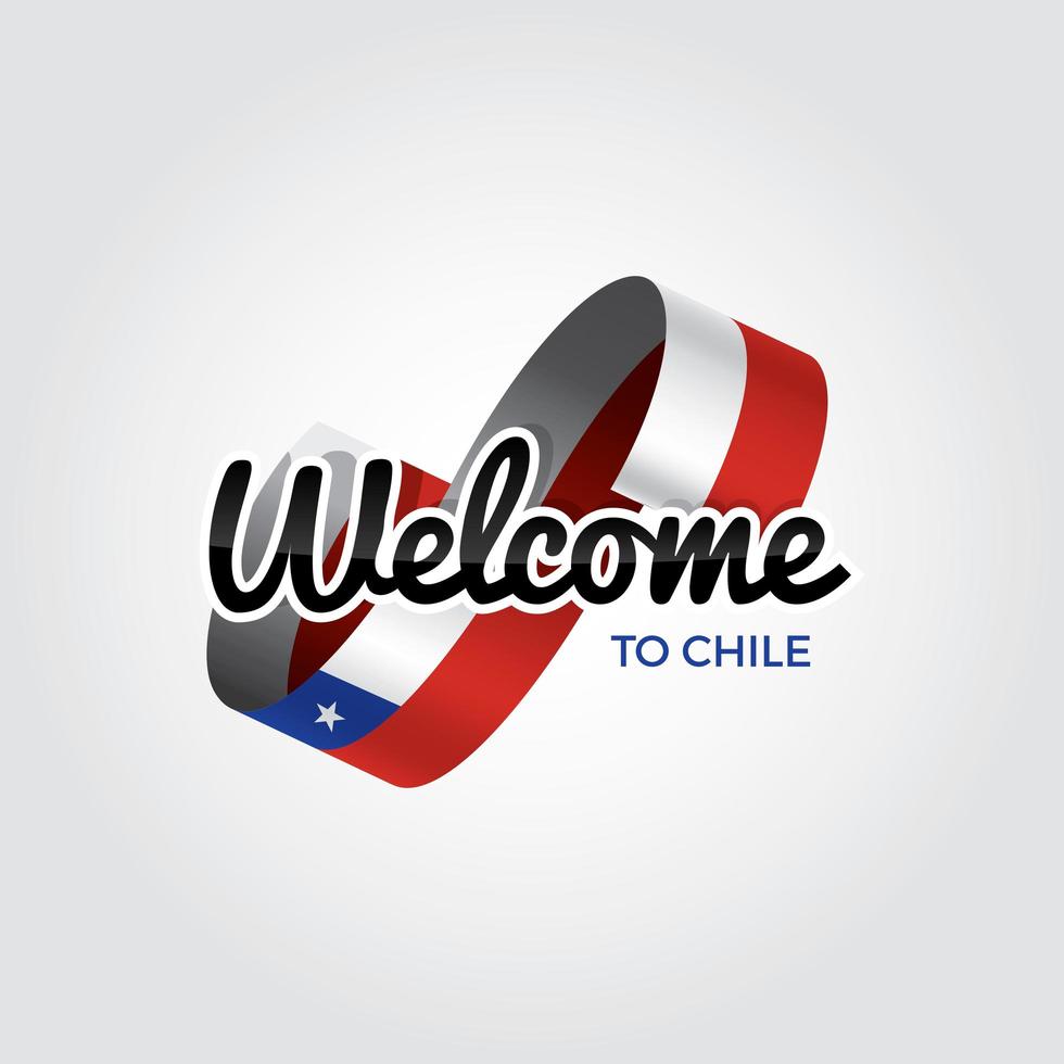 Welcome to Chile vector