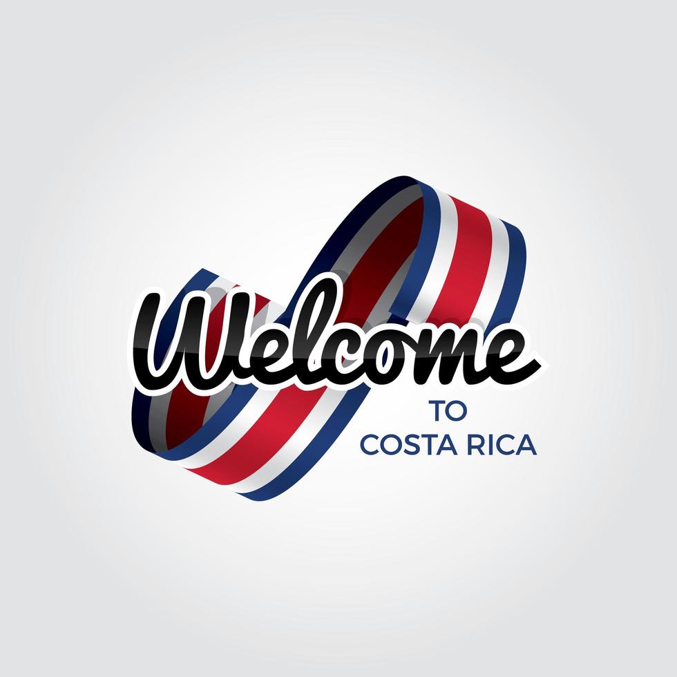 bienvenido a costa rica vector