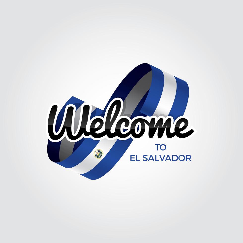 Welcome to El Salvador vector