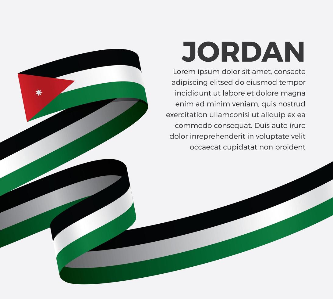 Jordan abstract wave flag ribbon vector