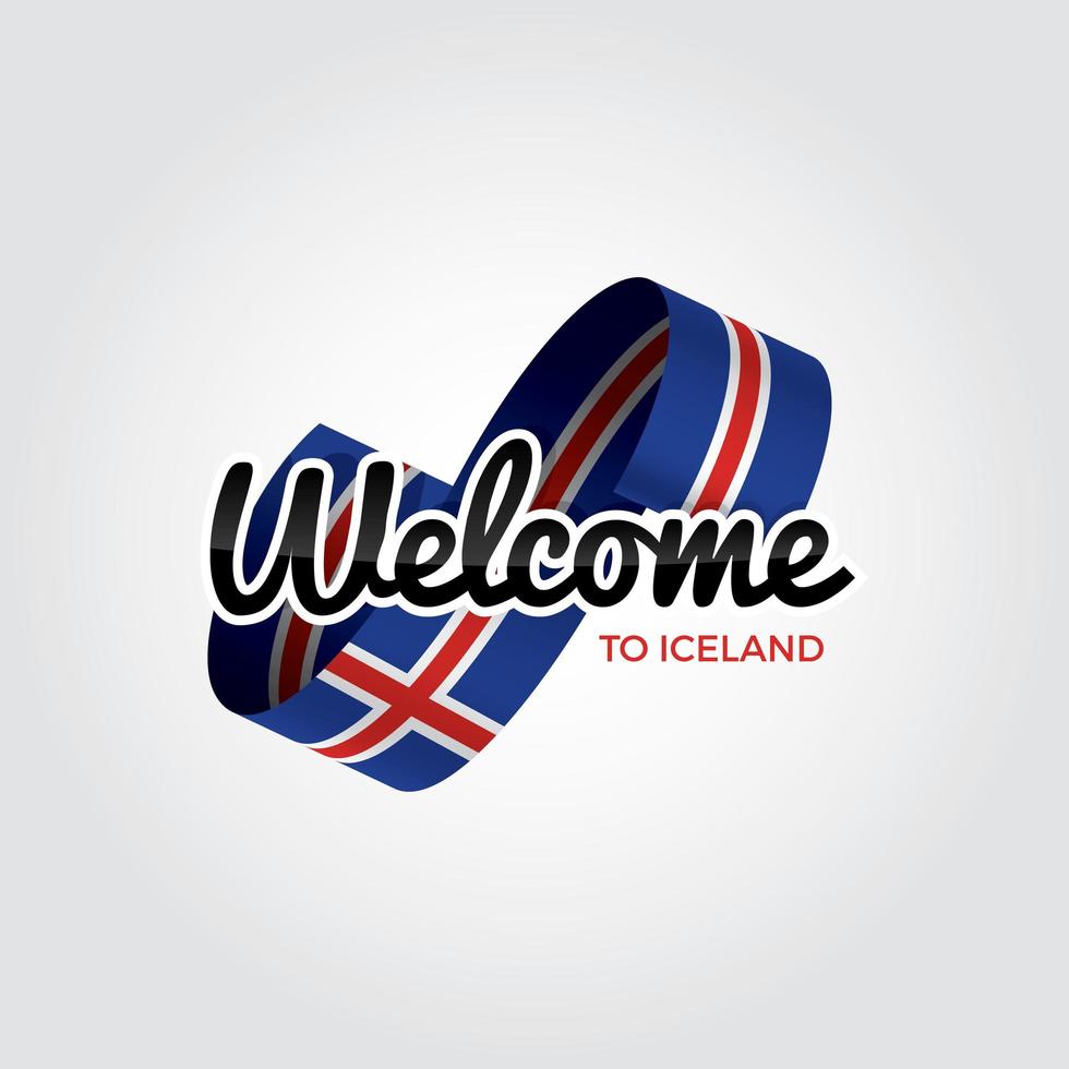 bienvenido a islandia vector