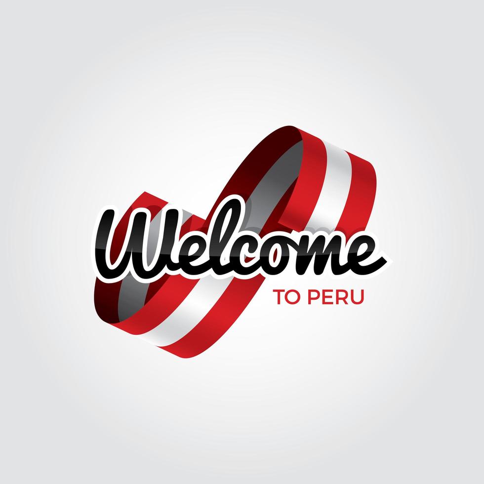 bienvenido a peru vector