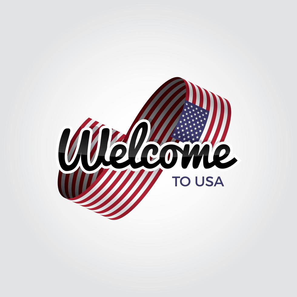 Welcome to USA vector