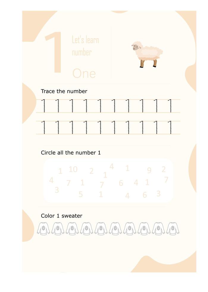 worksheet number one vector