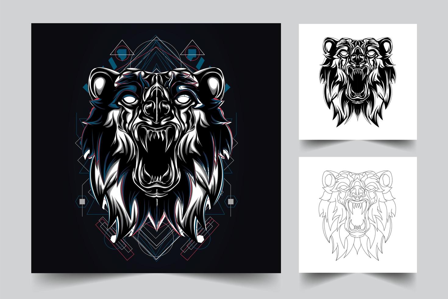 bear artwork illustration vector