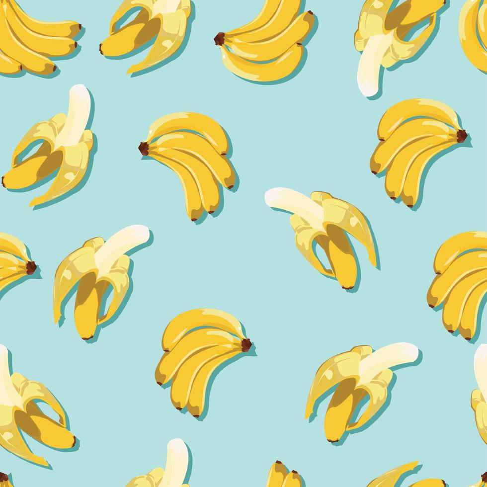 Tasty bananas pattern. Vector pattern bananas. Made in the cute style.