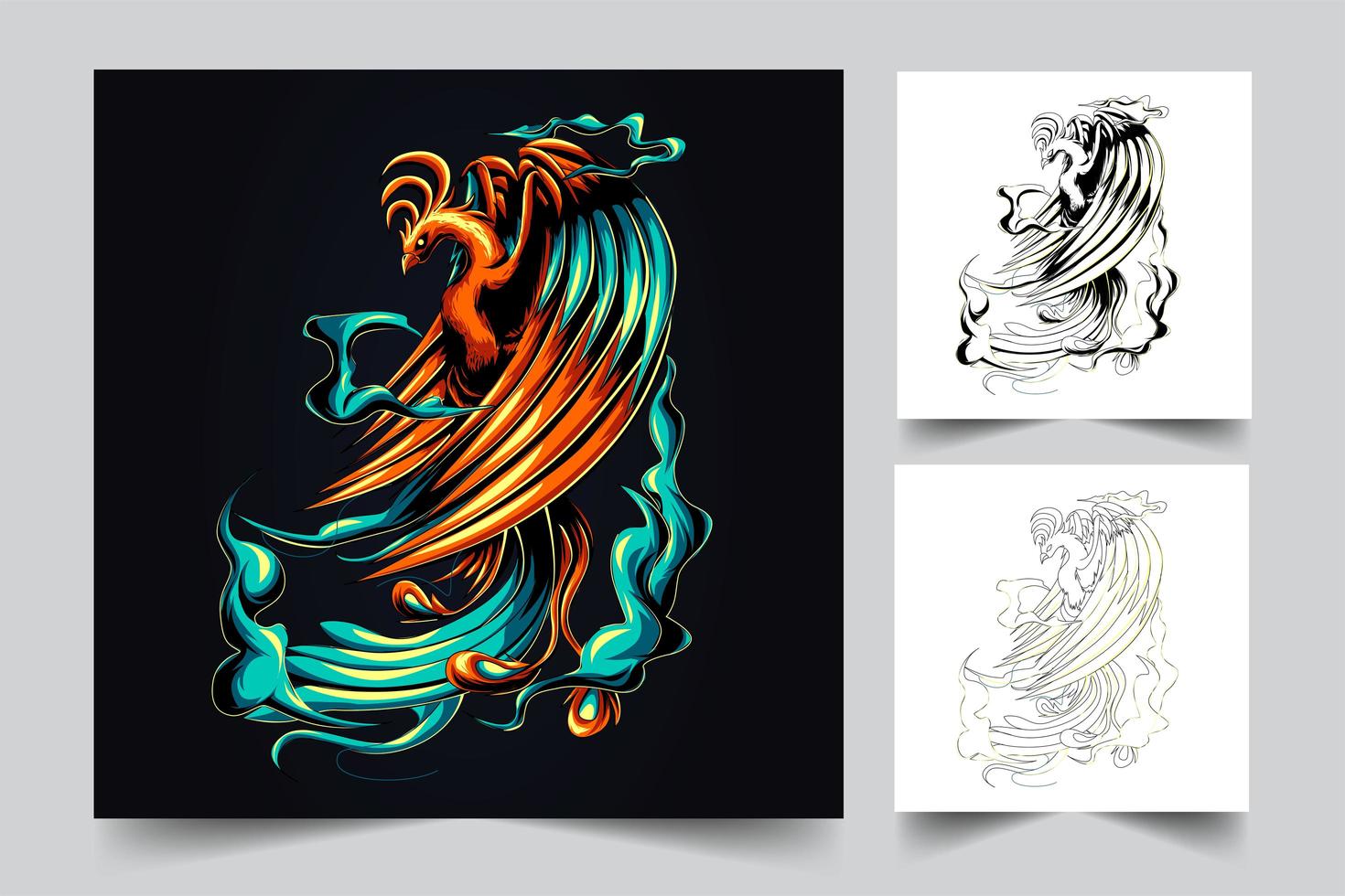 phoenix artwork illustration vector