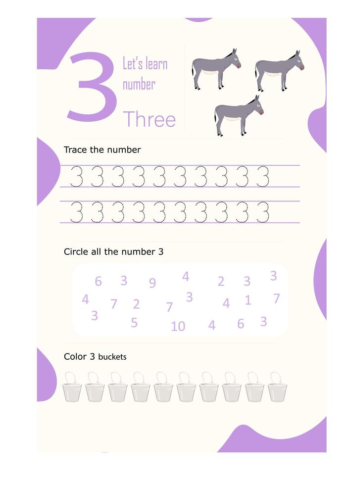 worksheet number three vector