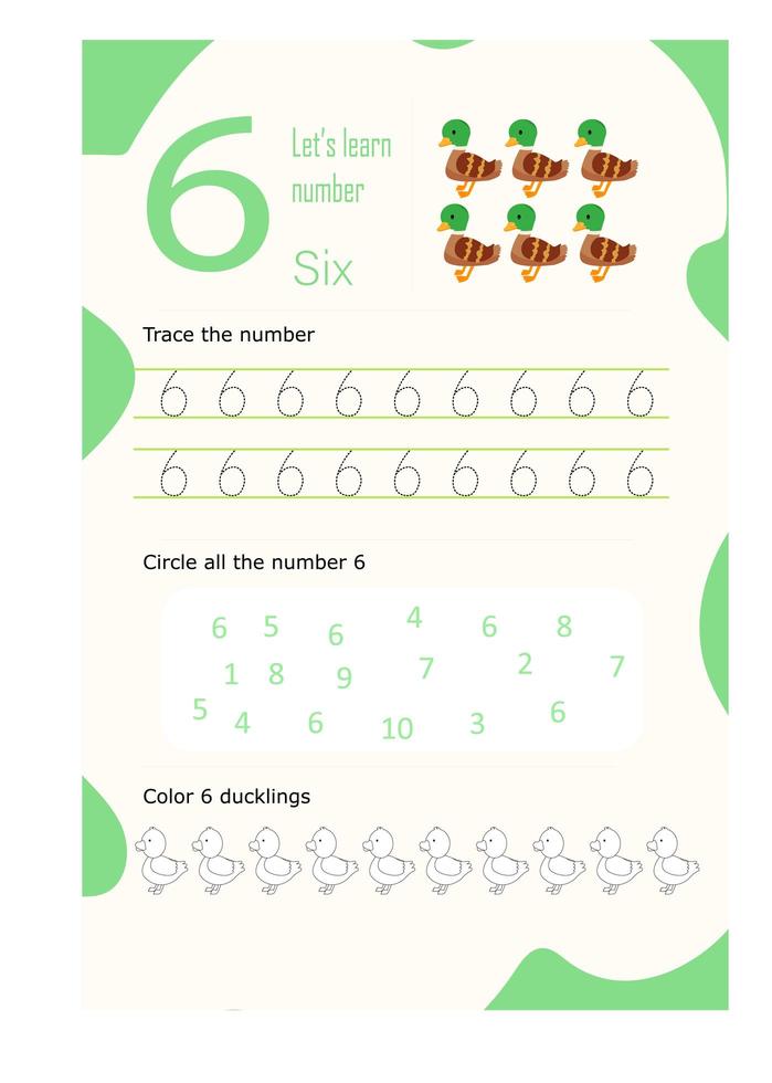 worksheet number six vector