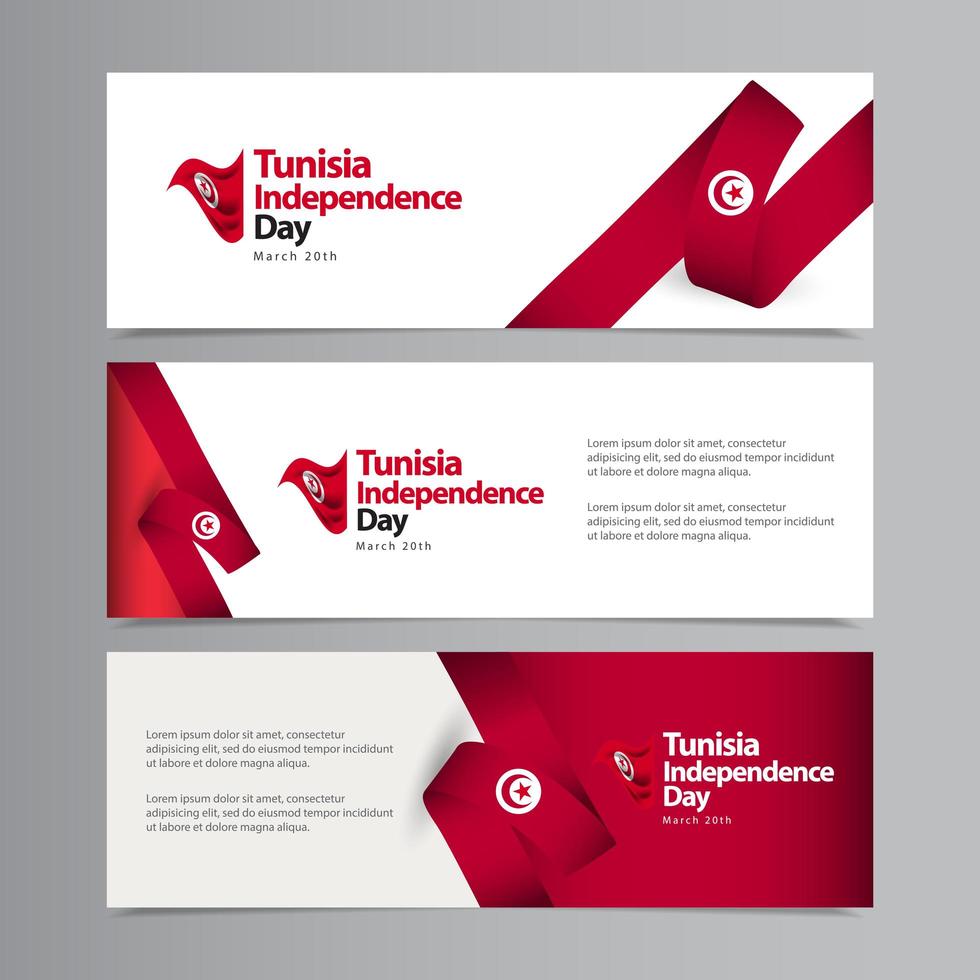 Happy Tunisia Independence Day Celebration Vector Template Design Illustration