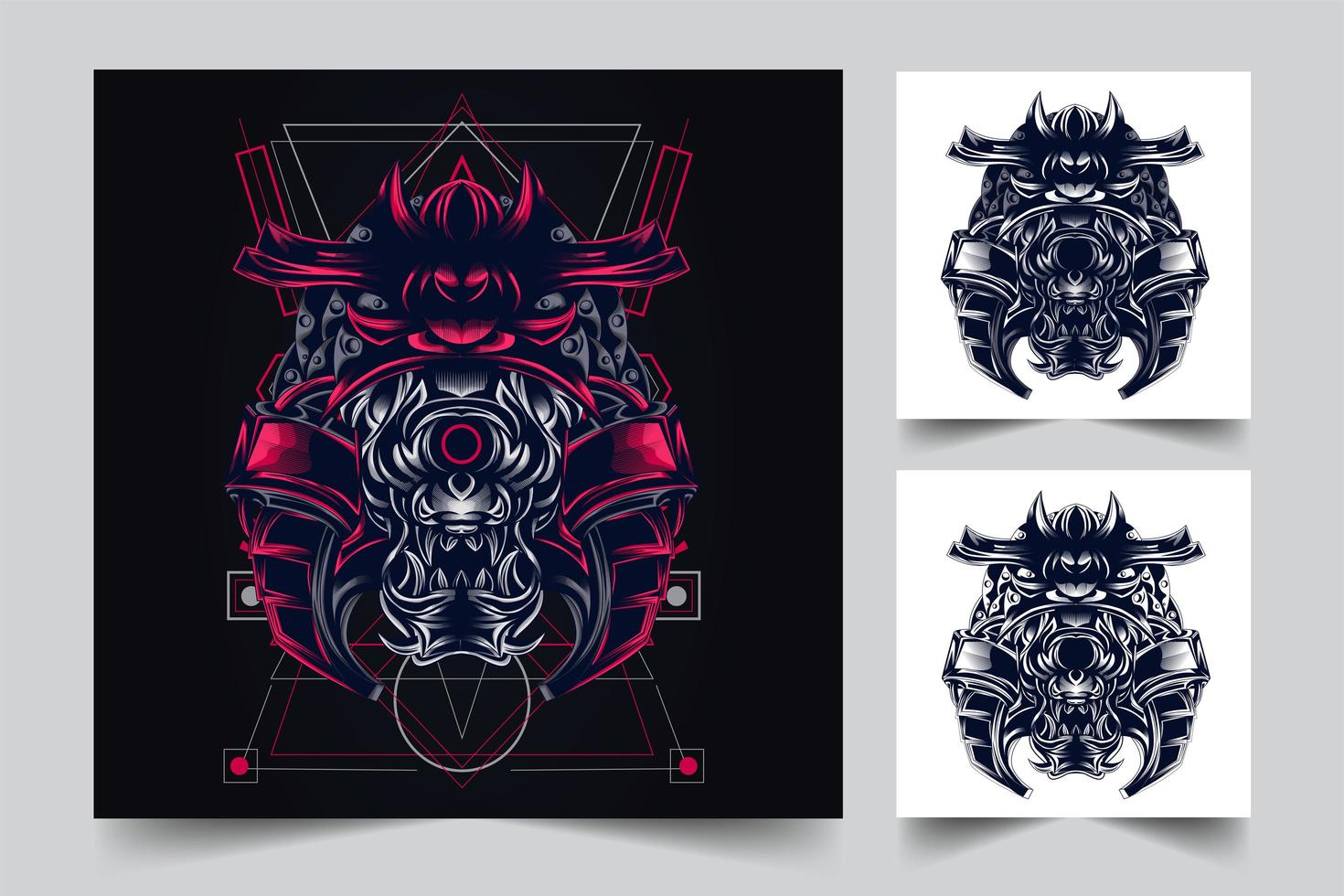 samurai culture japan artwork illustration vector