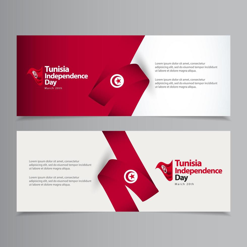 Happy Tunisia Independence Day Celebration Vector Template Design Illustration