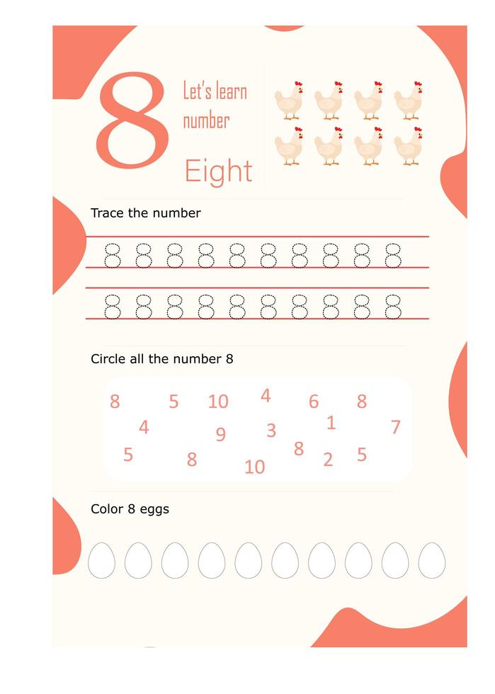 worksheet number eight vector