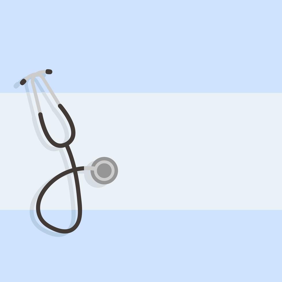 stethoscope flat banner vector