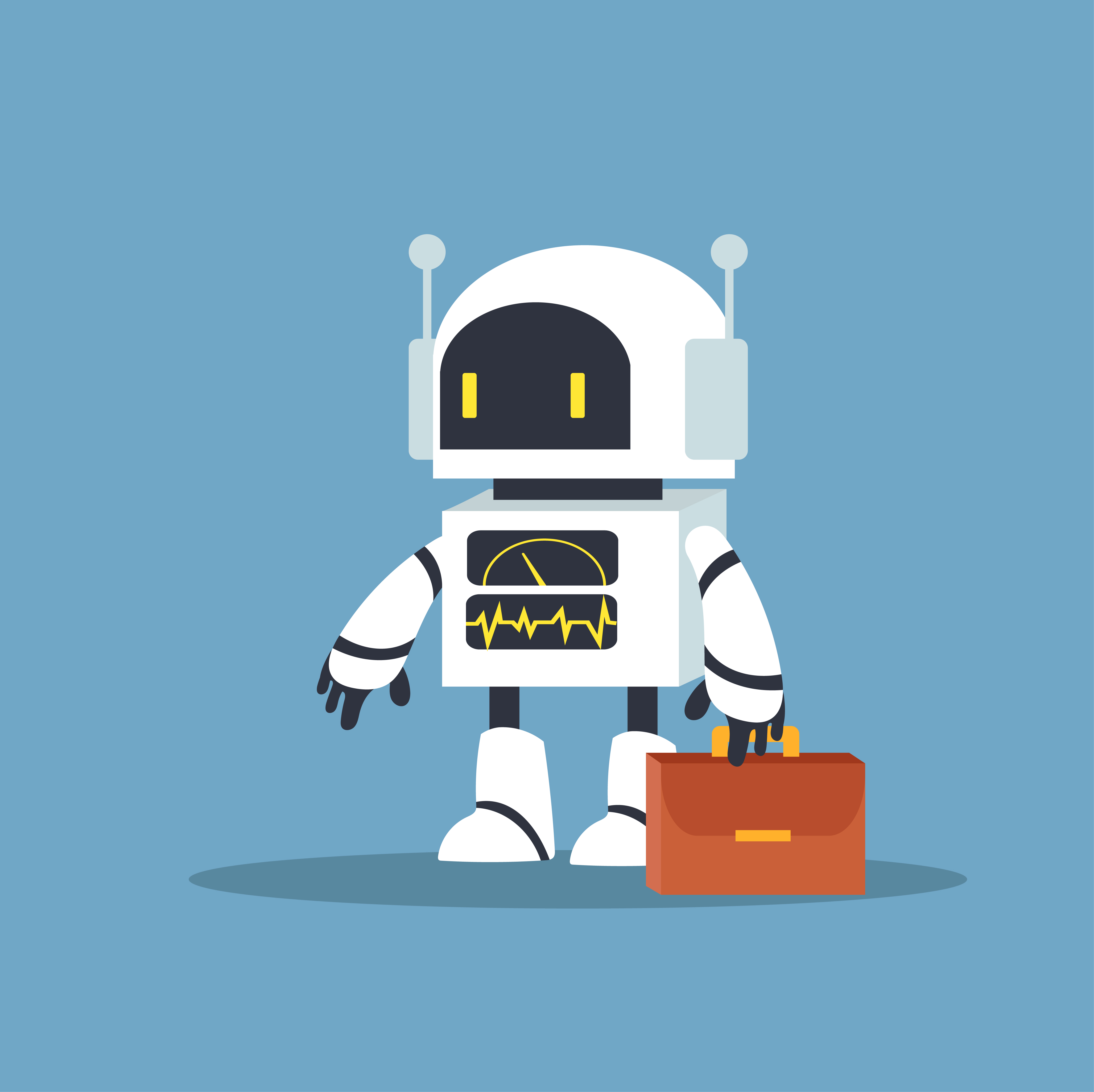 vector robot white