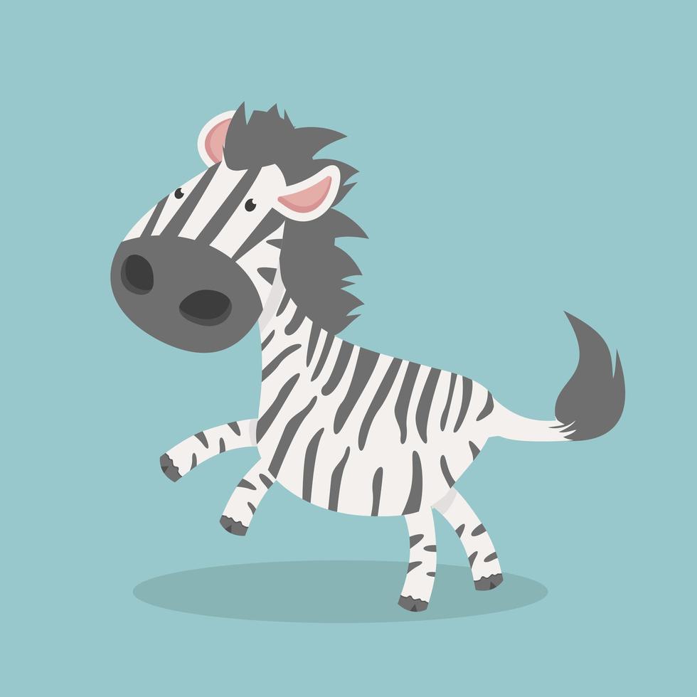 Cute  zebra vector cartoon