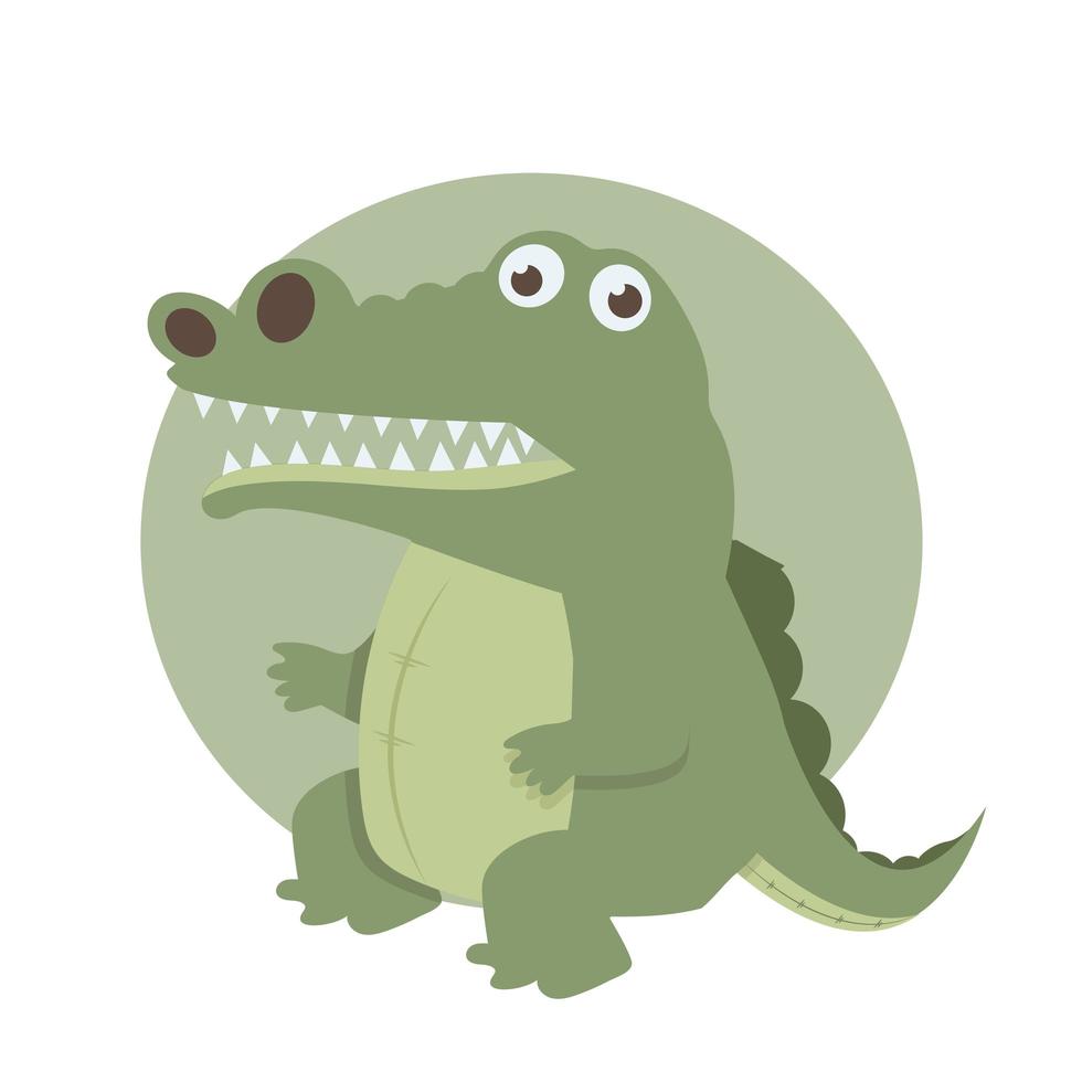 Cute crocodile cartoon vector