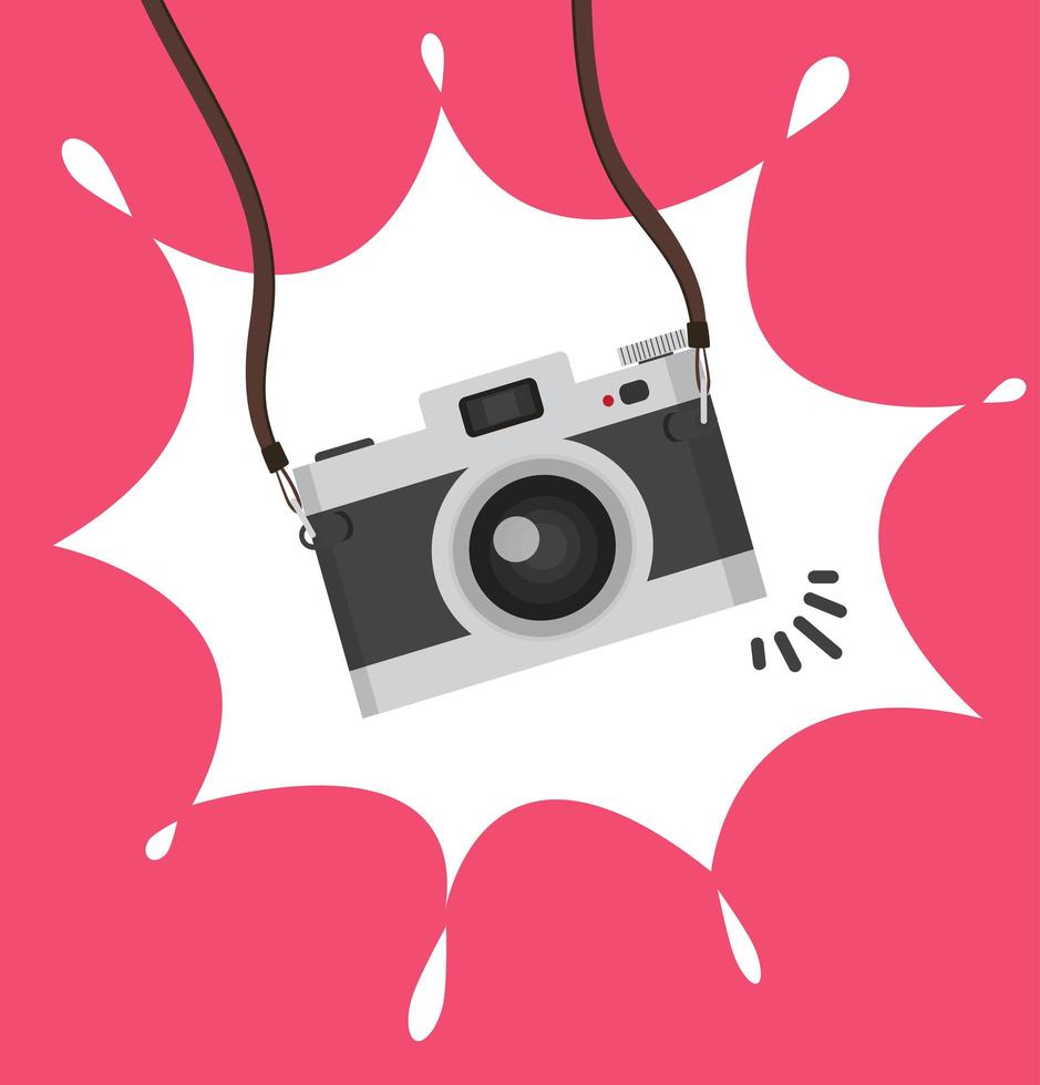 Hanging camera in a flat style concept vector