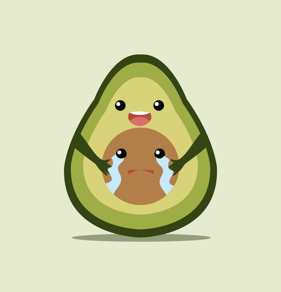 ilustrador de vector de amor de aguacate