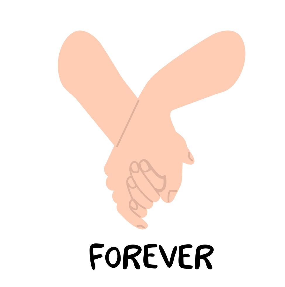Couple holding hands icon vector