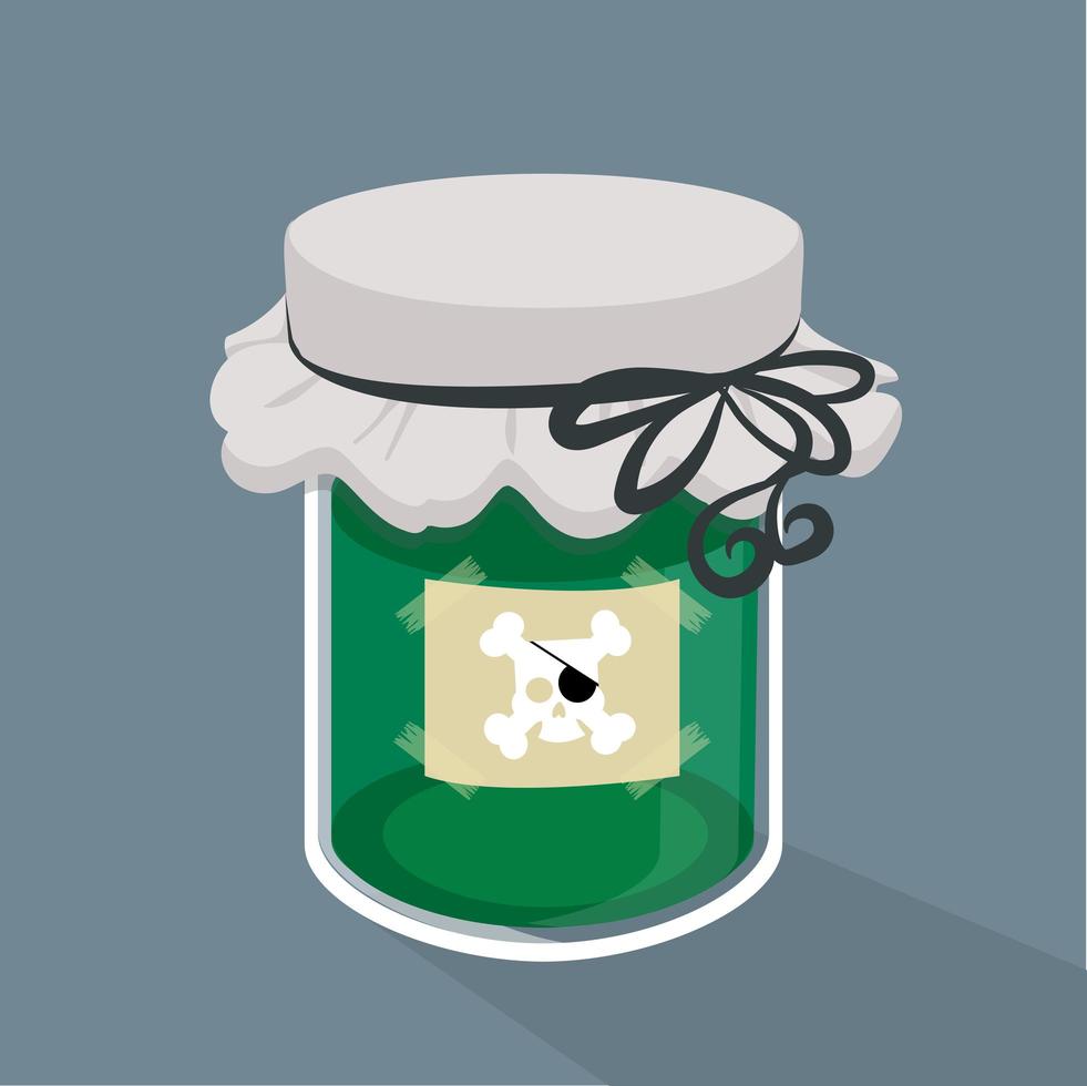 Bottle of poison  flat style vector