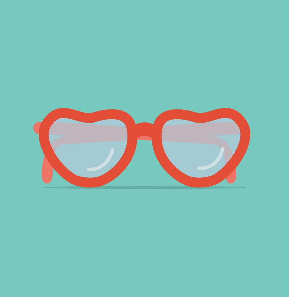 Ilustración de vector de gafas de sol rojo de moda