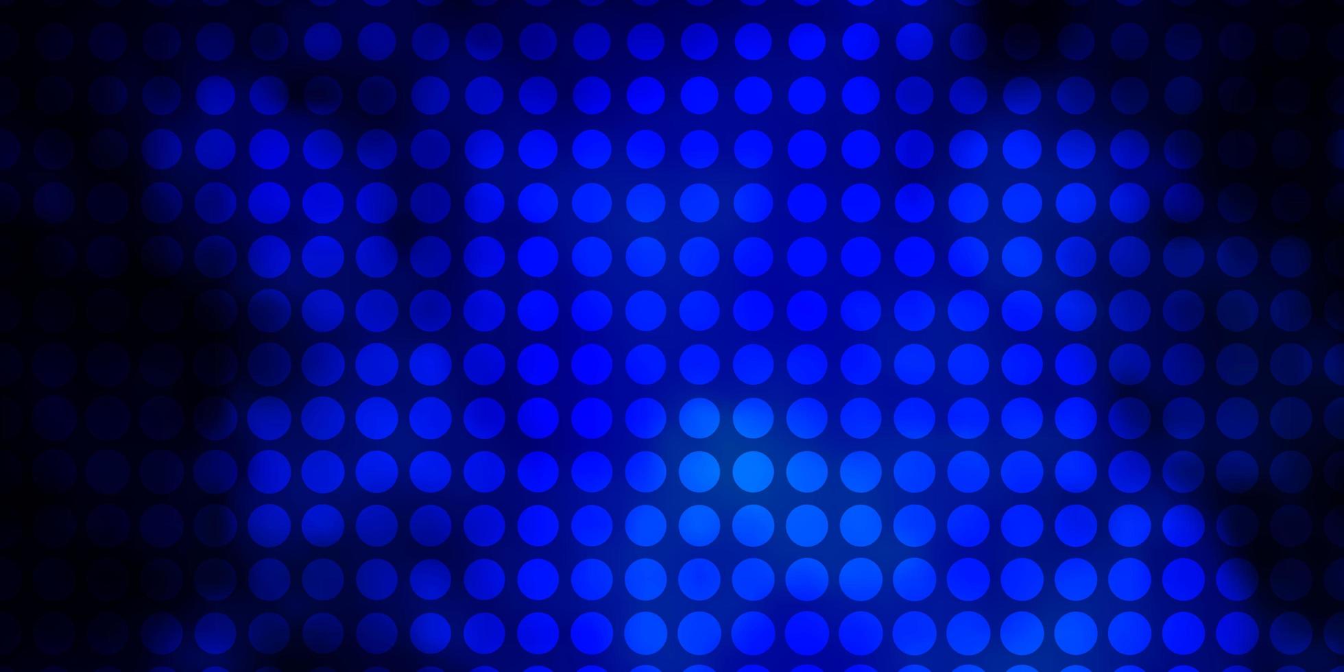plantilla de vector azul oscuro con círculos