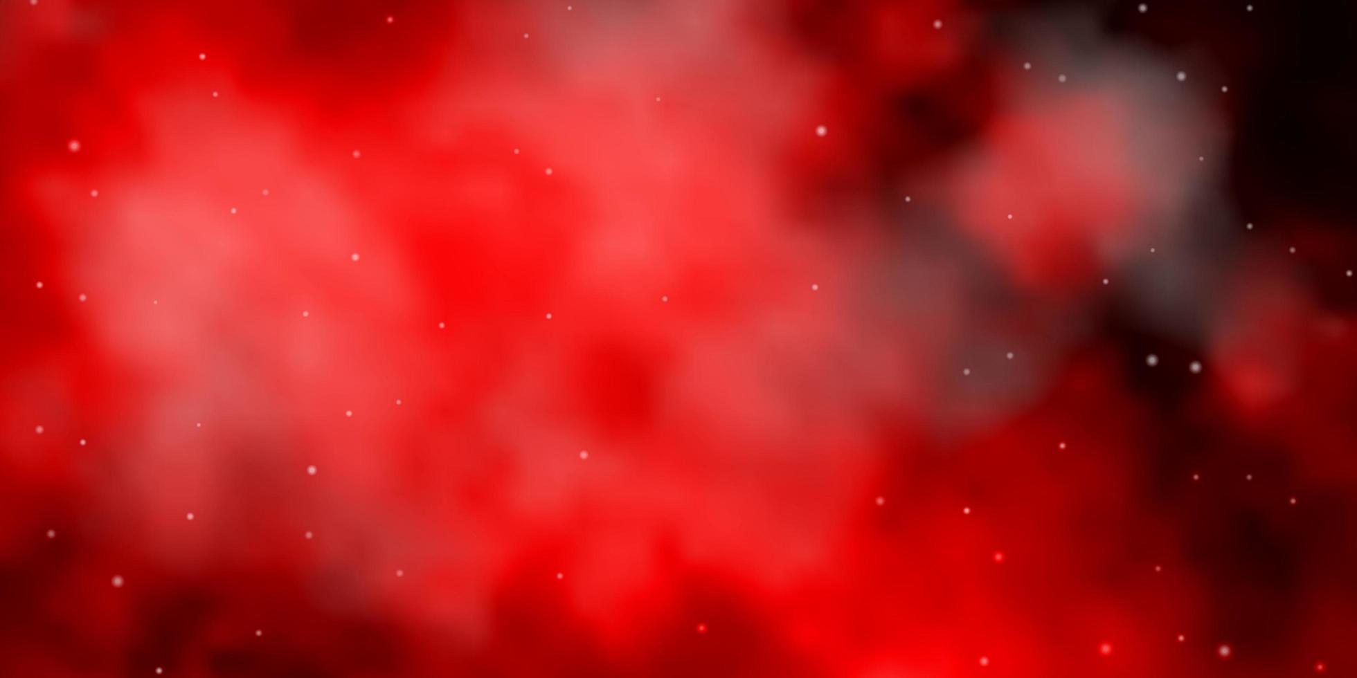 Dark Red vector background with colorful stars