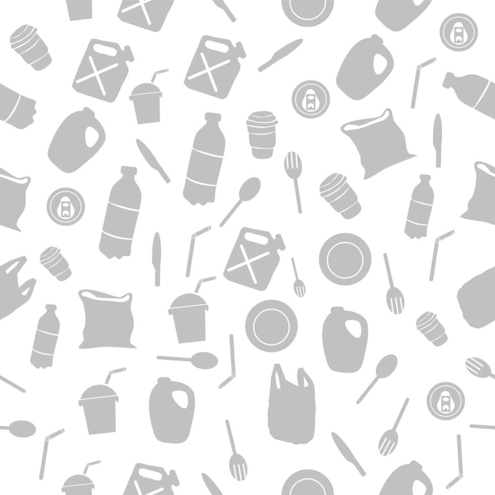 Say no to plastic awareness campaign seamless pattern vector