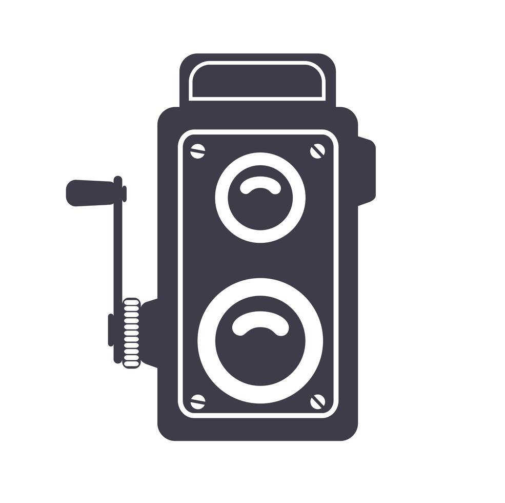 retro camera old icon vector