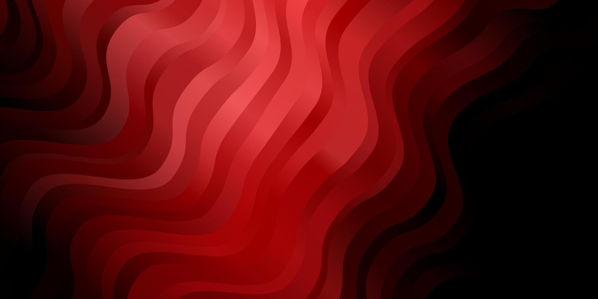 Dark Red vector pattern with curves.