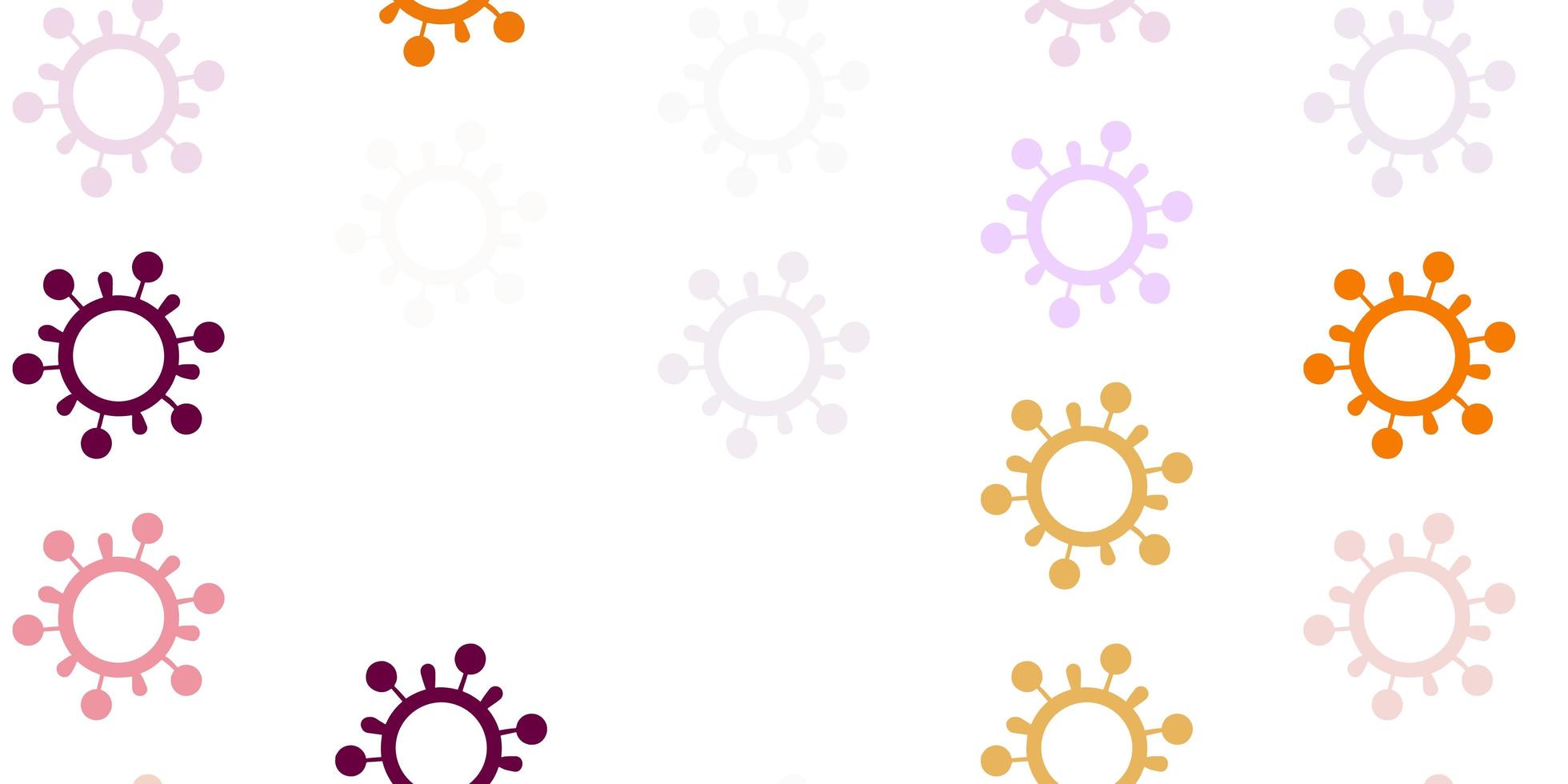 Light Pink, Yellow vector template with flu signs.