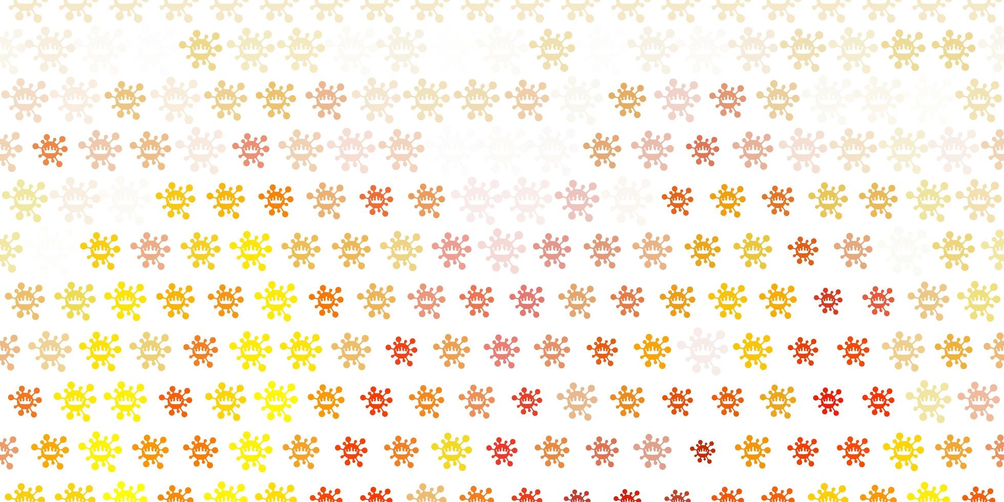 Light Yellow vector pattern with coronavirus elements