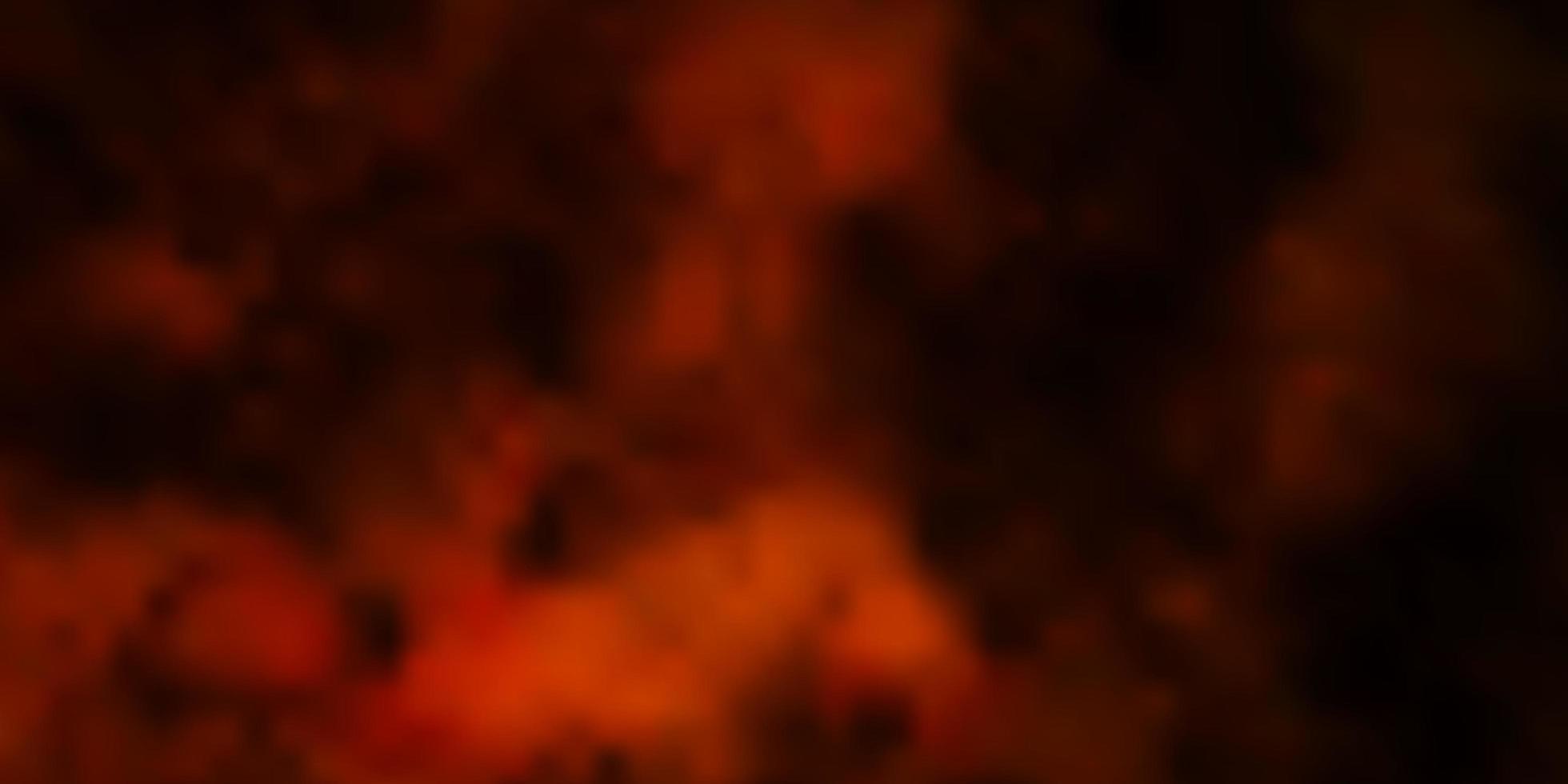 Dark Orange vector texture with cloudy sky.