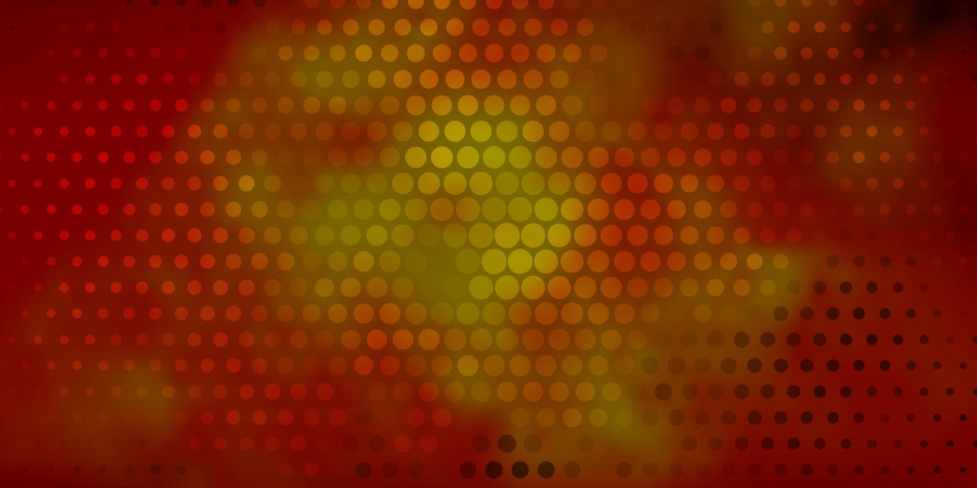 Dark Orange vector template with circles