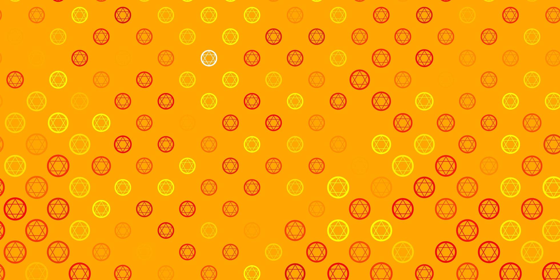 patrón de vector naranja claro con elementos mágicos.